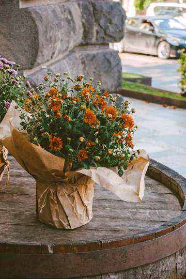 Handmade bouquet close-up